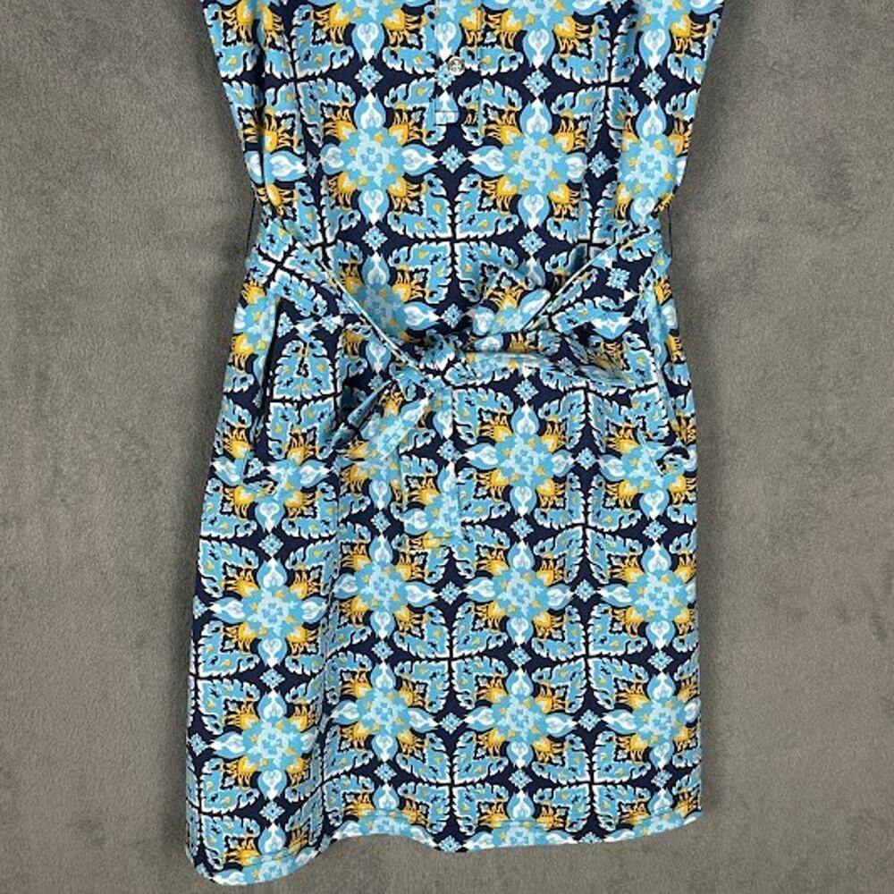 J Mclaughlin Dress Womens Extra Small Blue Floral Catalina Cloth Preppy Resort - Picture 4 of 15